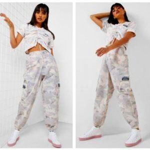 Adidas Originals Pink Camo Cargo Track Pants, S NWT